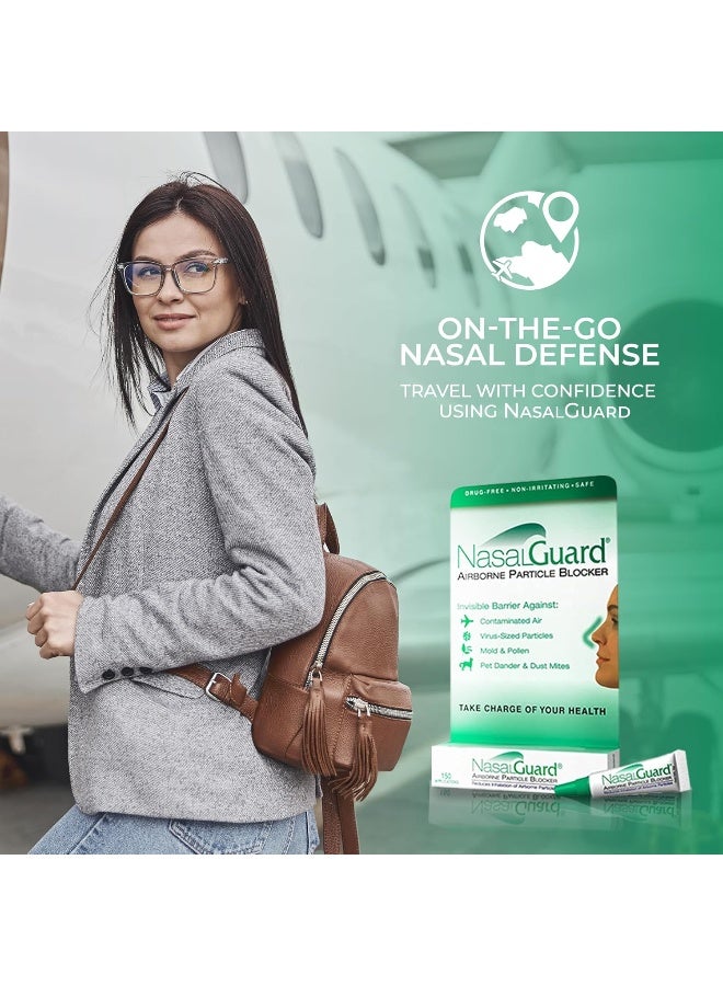 NasalGuard Allergy Relief and Allergen Blocker Nasal Gel - Drug-Free and Proven Safe for Pollen Allergy Sufferers, Approved for Airplane Travel - Over 150 Applications Per Tube - Image 3